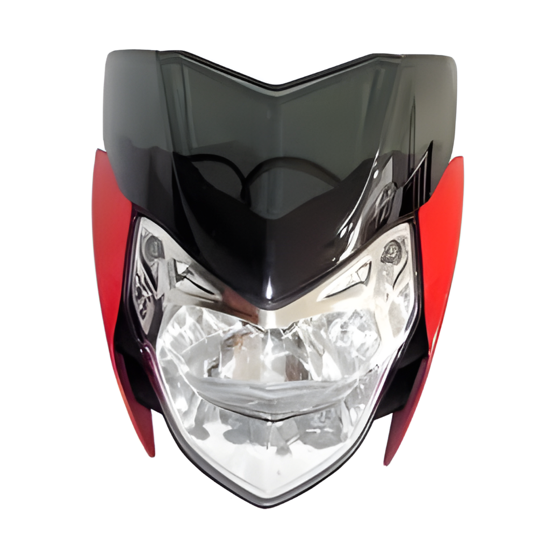 CARETA Y FOCO PULSAR 135-COMPLETA/ROJA