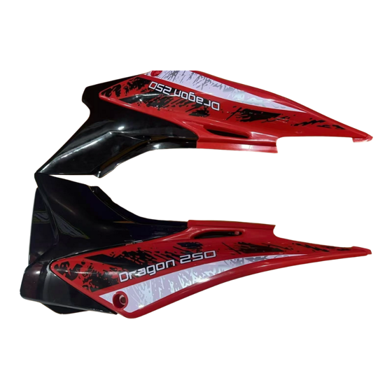 TAPAS LATERALES RAYBAR 250 DRAGON COMPLETA-ROJA